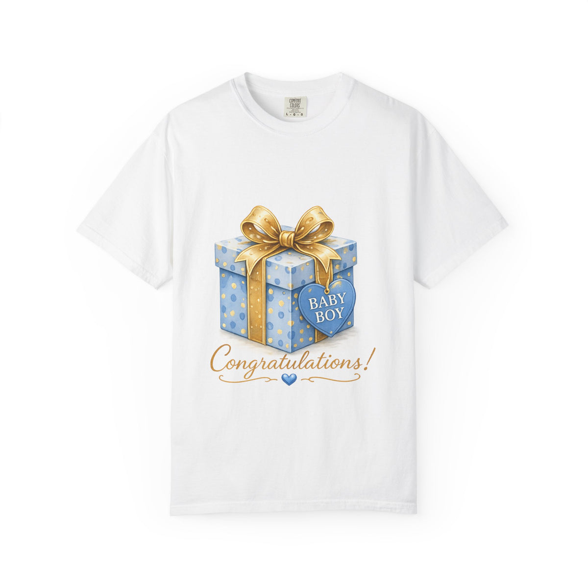 Baby Boy Gift T-Shirt — "Congratulations!" Newborn Announcement Tee