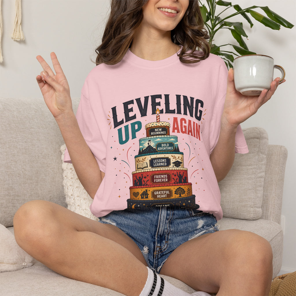 Leveling Up Again T-Shirt — "Making Memories Since Day One" Gamer Birthday Tee