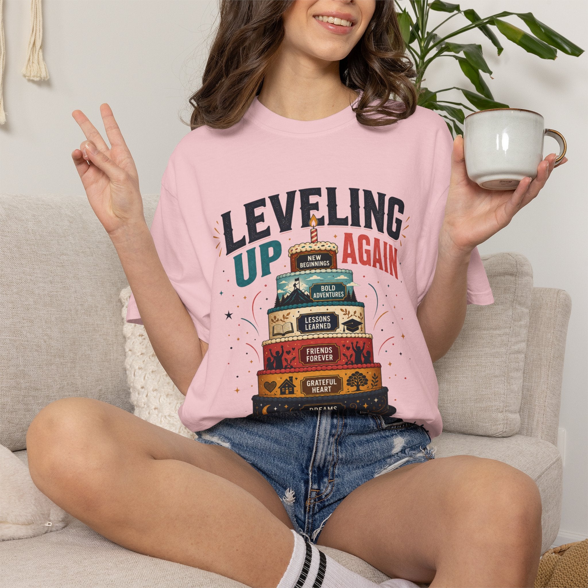 Leveling Up Again T-Shirt — "Making Memories Since Day One" Gamer Birthday Tee