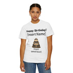 Birthday Cake Personalized T‑Shirt — "Happy Birthday! [Insert Name]" Customizable Tee