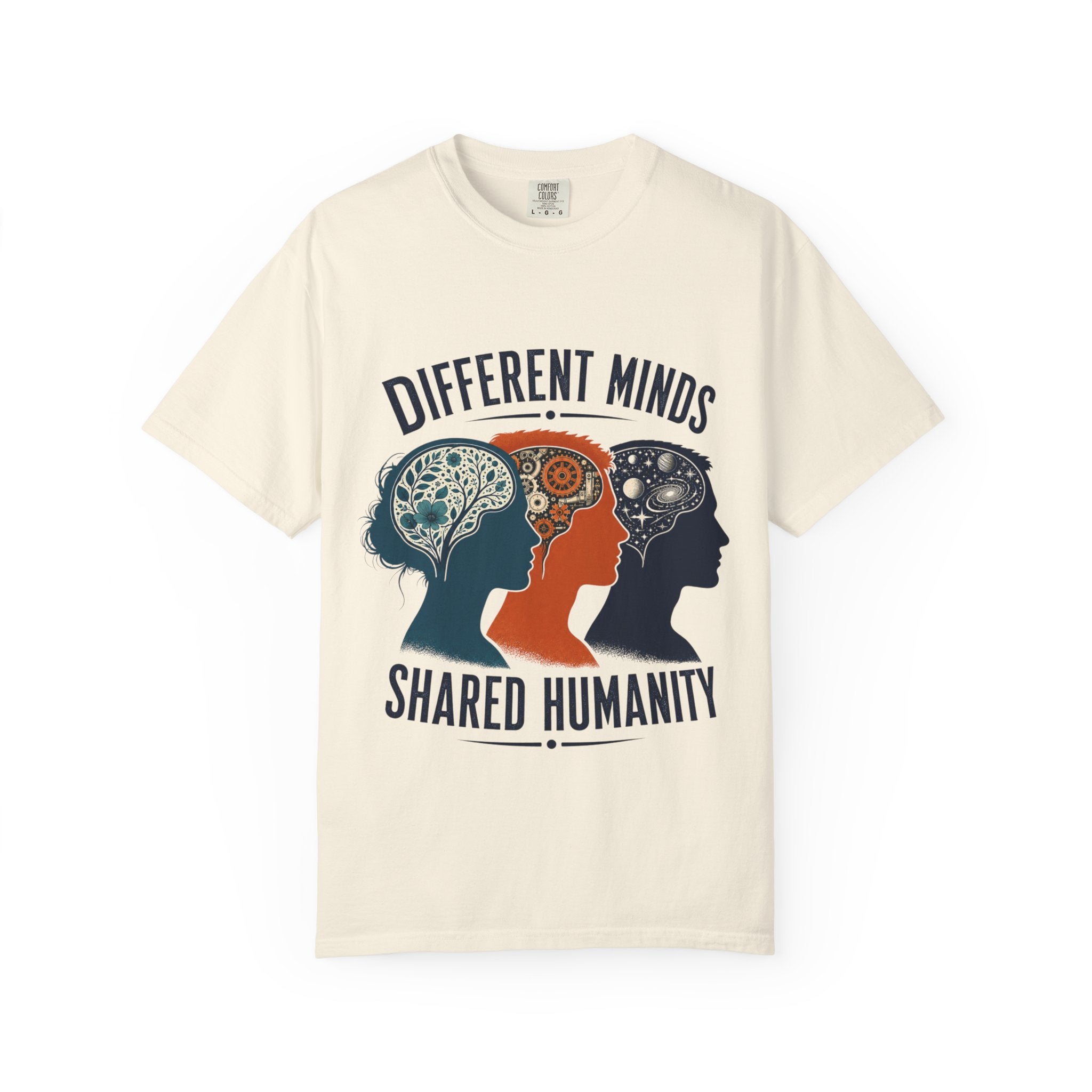 Different Minds Shared Humanity T-Shirt — Unity & Neurodiversity Awareness Tee