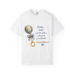 New Baby Congratulations T-Shirt — “Rattles, bottles and lots of love” Baby Shower Tee