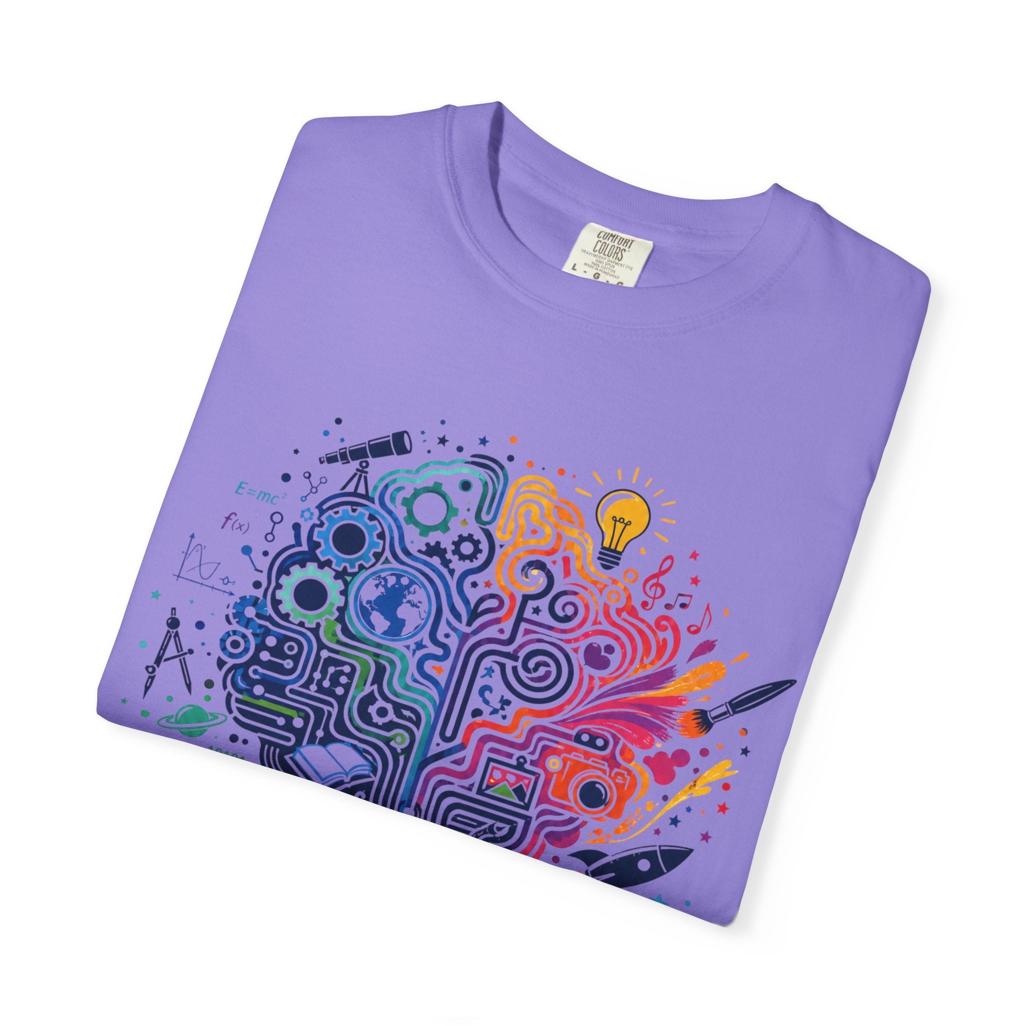 Limitless Potential T-Shirt — Inspirational Brain & Rainbow Design