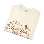 Love You More Tee — "Love You More, Always & Forever" Floral Bird T-Shirt