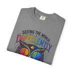 Seeing the World Differently Owl T-Shirt — Colorful Psychedelic Autism Awareness Tee