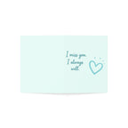 Sympathy Greeting Card — "I miss you. I always will." Pastel Heart Note (1/10/30/50 pcs)