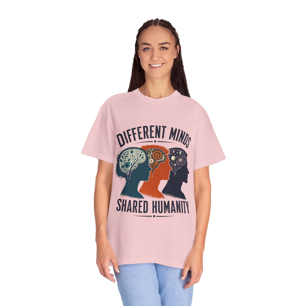 Different Minds Shared Humanity T-Shirt — Unity & Neurodiversity Awareness Tee