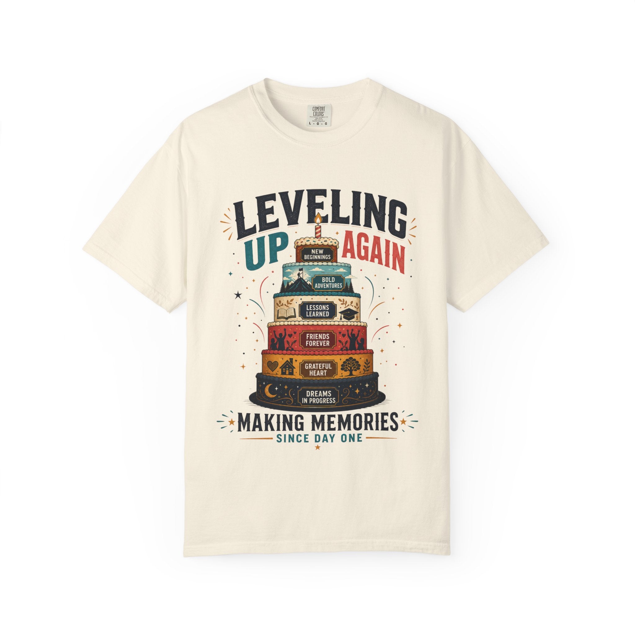 Leveling Up Again T-Shirt — "Making Memories Since Day One" Gamer Birthday Tee