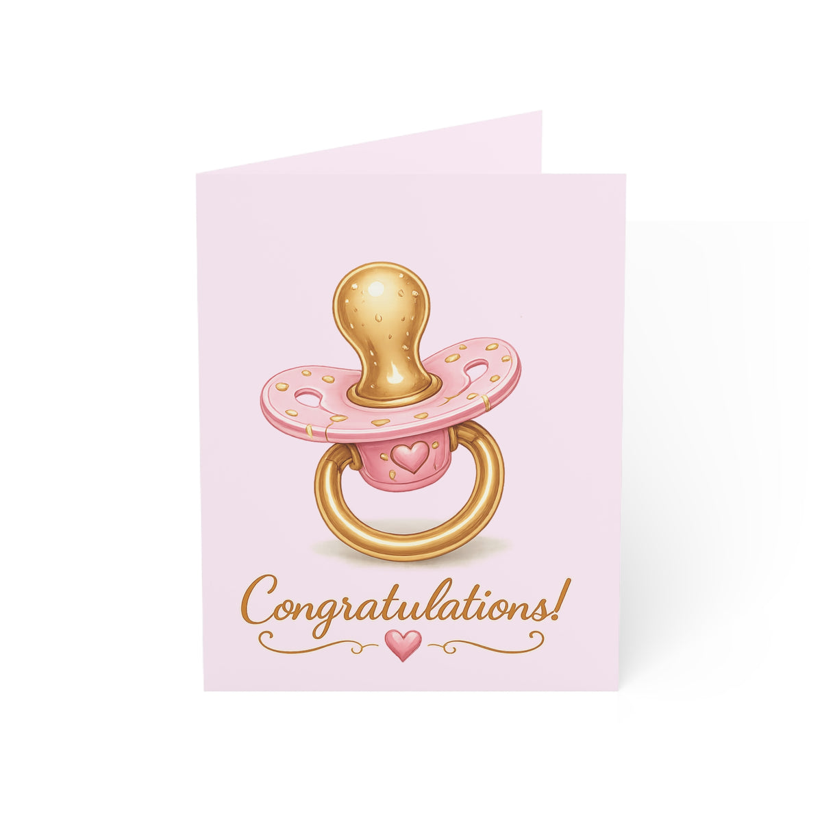 Congratulations Baby Pacifier Greeting Card — New Baby Card (Single or Pack)