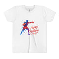 Boxer Silhouette Youth Tee – 'Happy Birthday' Watercolor Kids Shirt