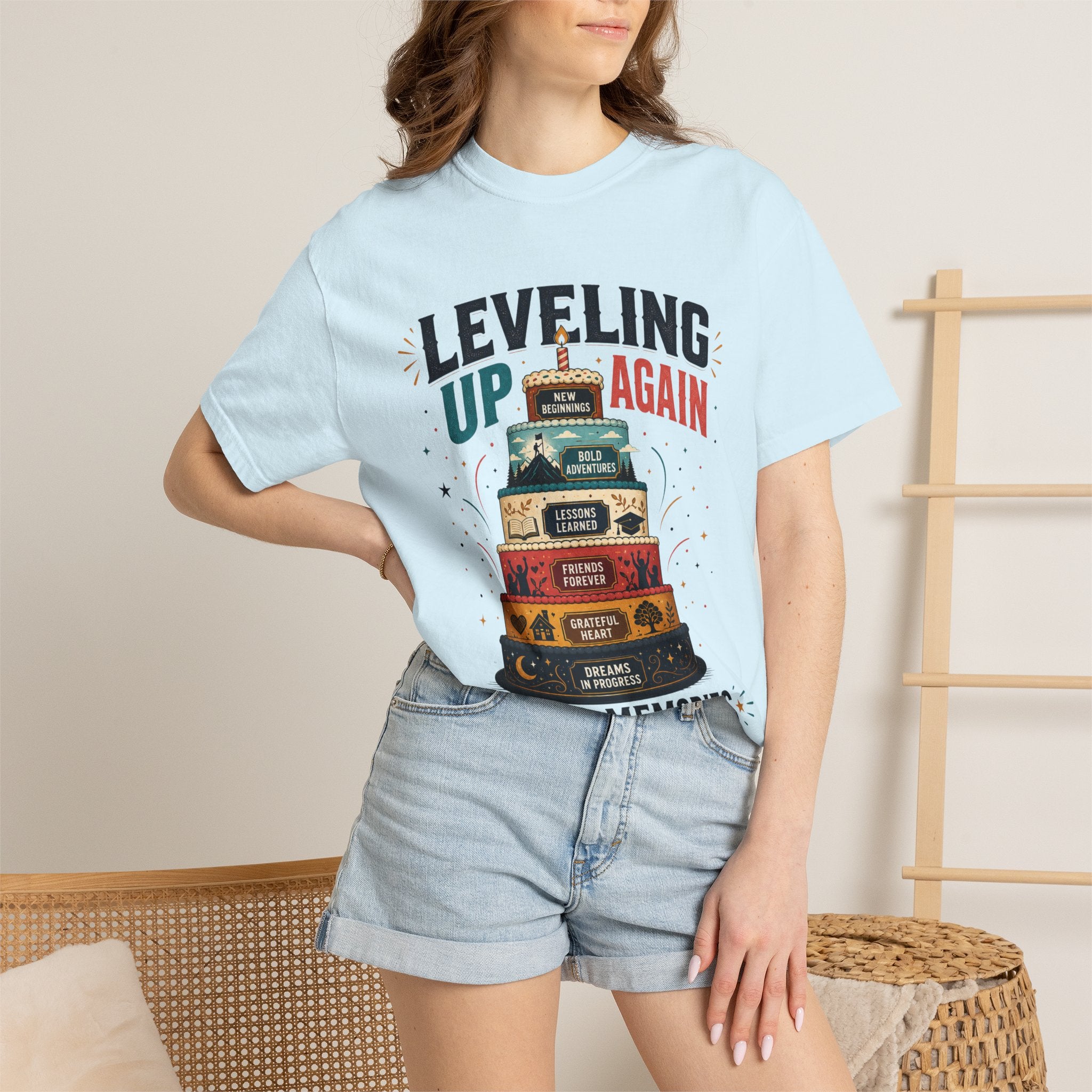 Leveling Up Again T-Shirt — "Making Memories Since Day One" Gamer Birthday Tee