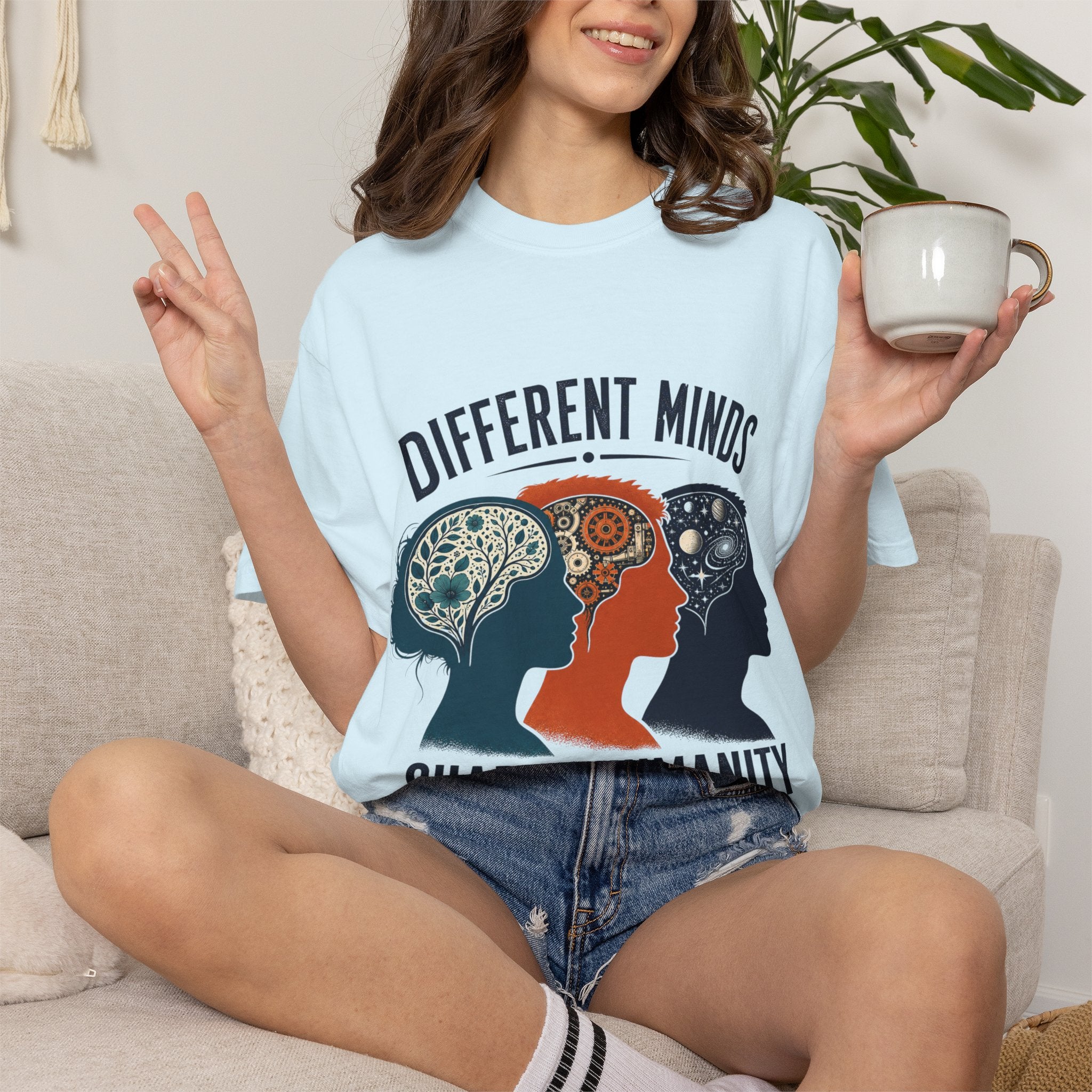 Different Minds Shared Humanity T-Shirt — Unity & Neurodiversity Awareness Tee