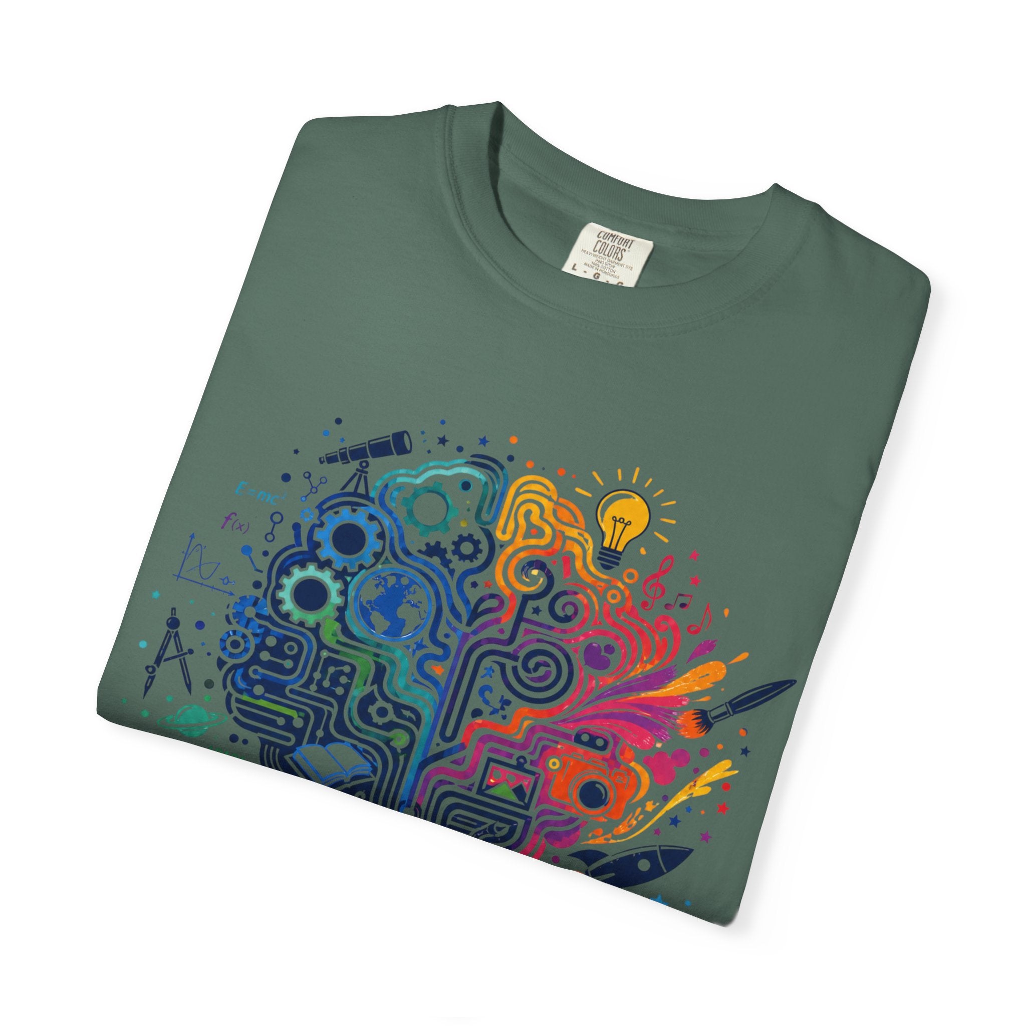 Limitless Potential T-Shirt — Inspirational Brain & Rainbow Design