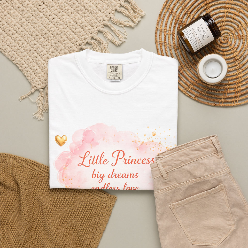 Princess Crown T-Shirt — "Little Princess: big dreams, endless love" Girls Baby Shower Graphic Tee