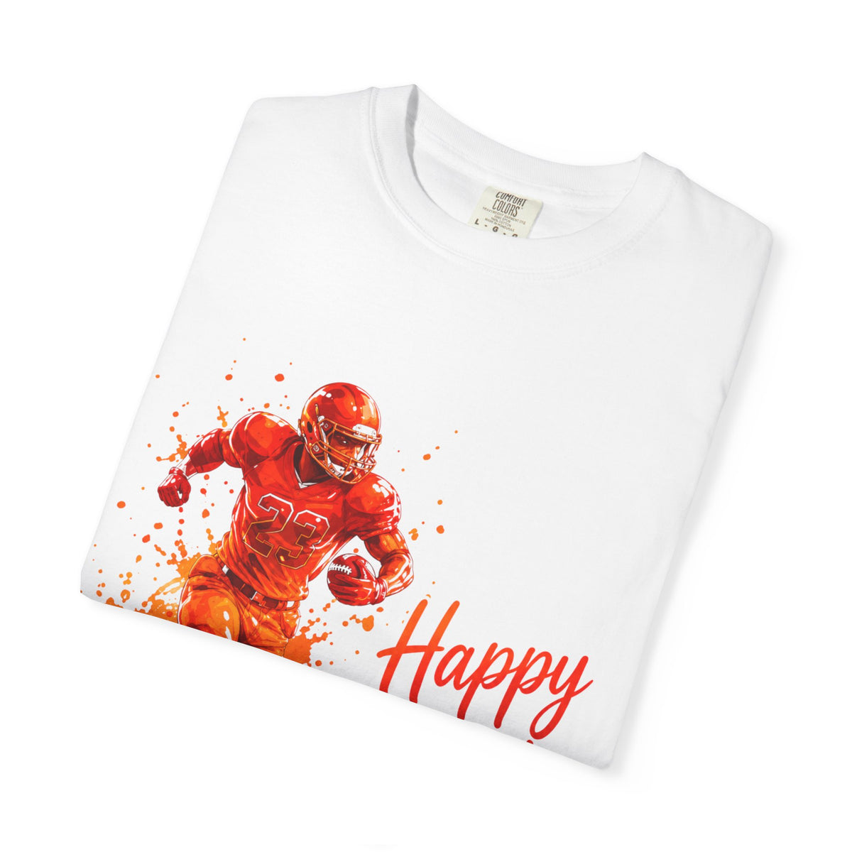 Birthday Football Adult T-Shirt — Happy Birthday Grunge Player Tee