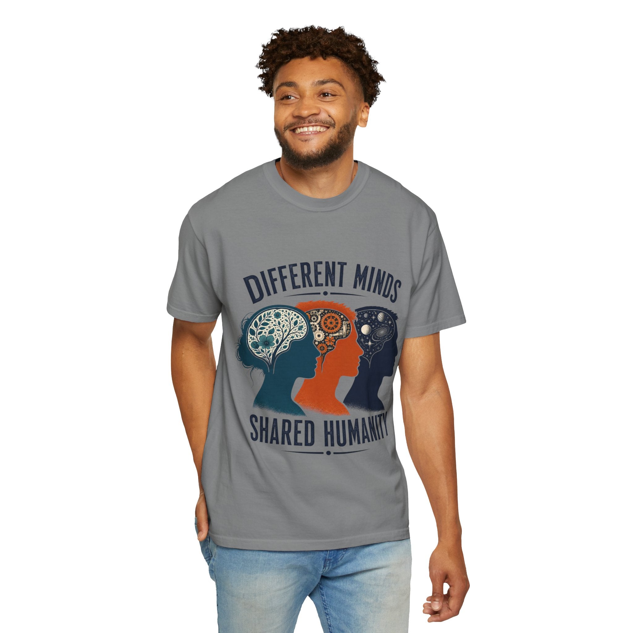Different Minds Shared Humanity T-Shirt — Unity & Neurodiversity Awareness Tee