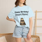 Birthday Cake Personalized T‑Shirt — "Happy Birthday! [Insert Name]" Customizable Tee