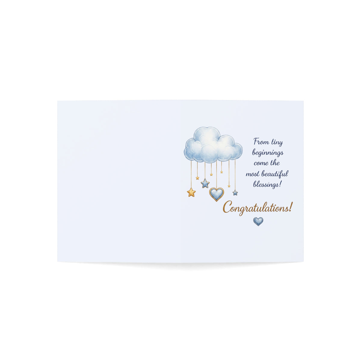 Congratulations Baby Card – “From tiny beginnings come the most beautiful blessings!” Greeting Card