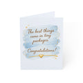 Congratulations Greeting Card – “The best things come in tiny packages” Celebration Card