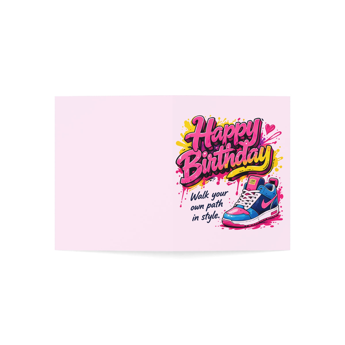 Happy Birthday Sneaker Greeting Card — Walk Your Own Path Birthday Card