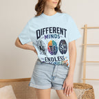 Autism Awareness T-Shirt — "Different Minds, Endless Possibilities"