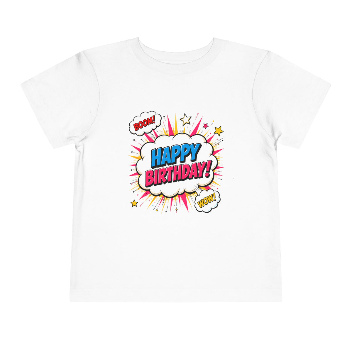 Toddler Tee - Comic Pop "Happy Birthday!" Graphic