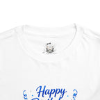 Happy Birthday Toddler Tee — Blue Gift Birthday Boxes Birthday Shirt