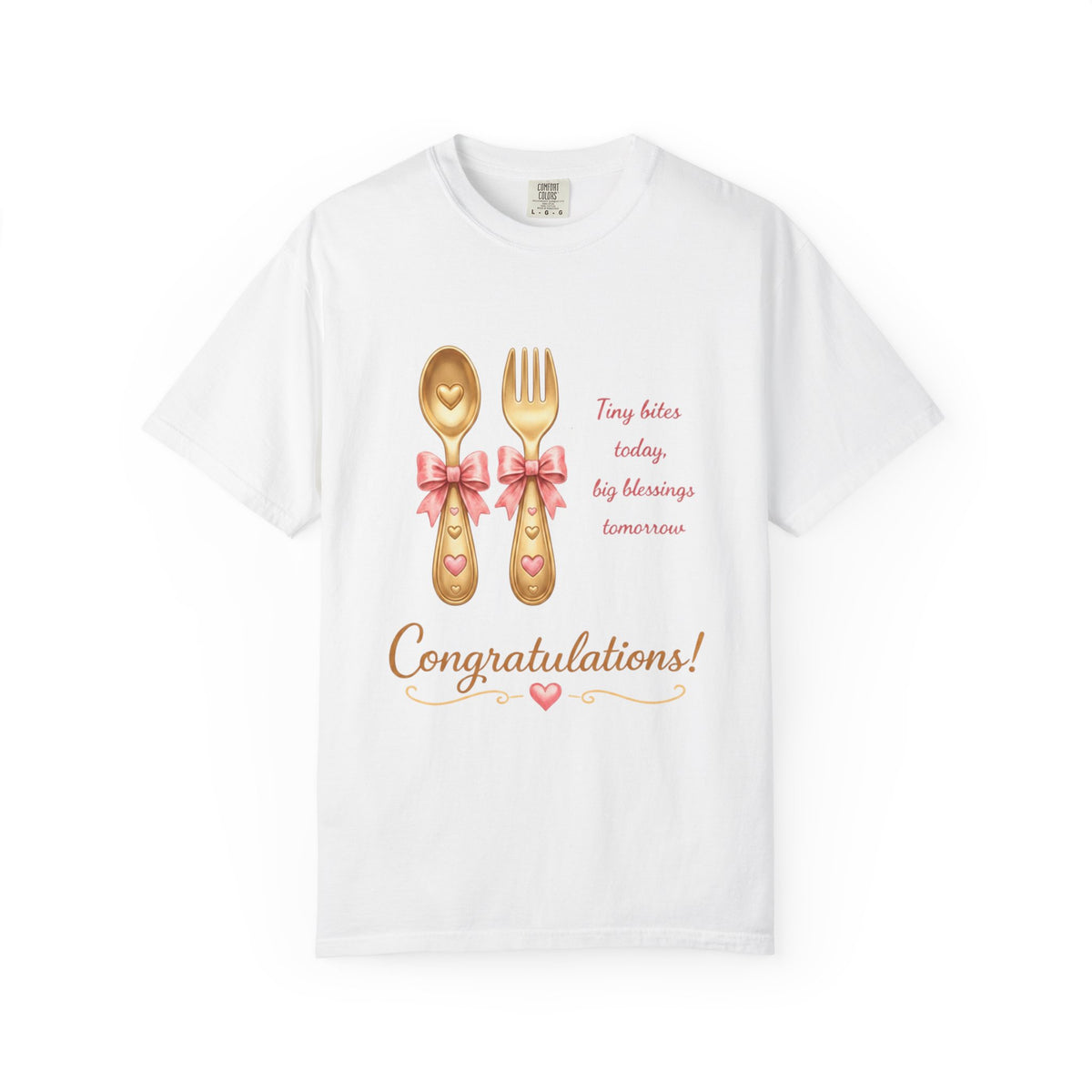 Congratulations Cutlery T-Shirt — Cute Spoon & Fork Congrats Tee