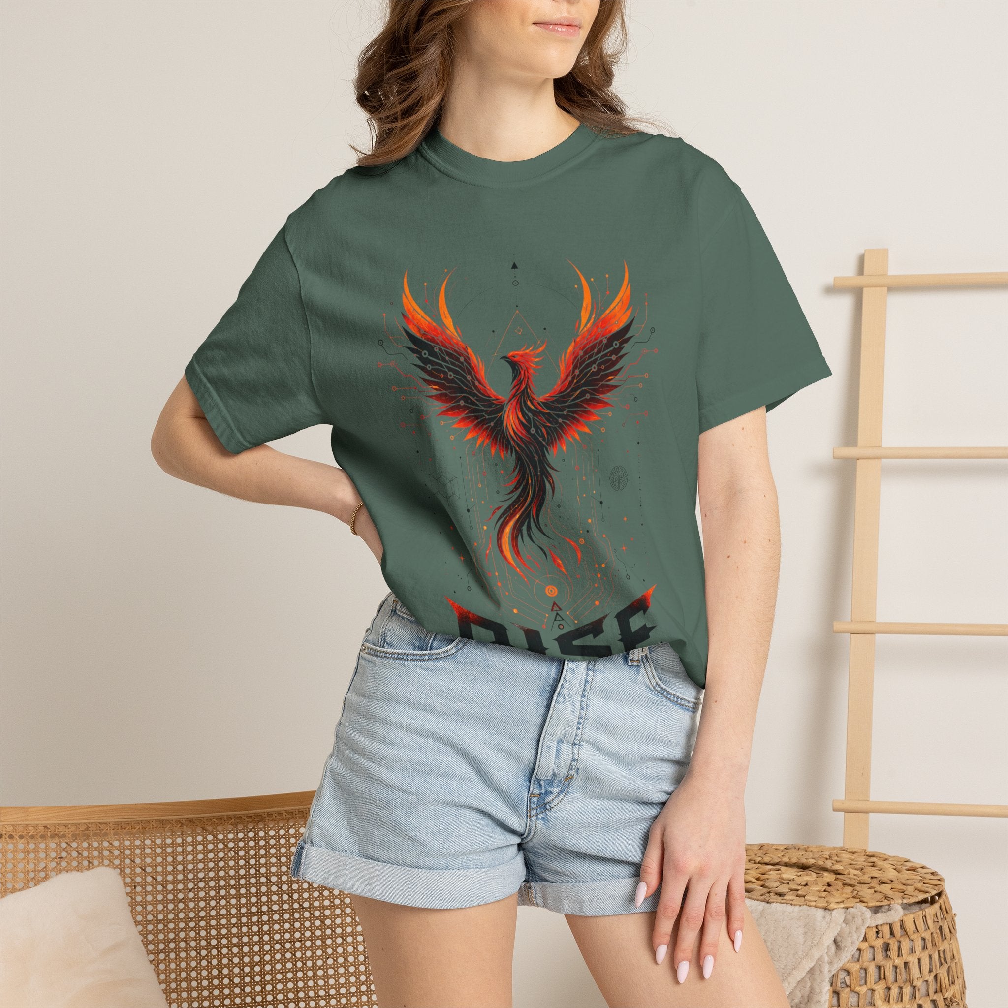 Phoenix Rise T-Shirt — "Rise In Your Own Way" Inspirational Graphic Tee