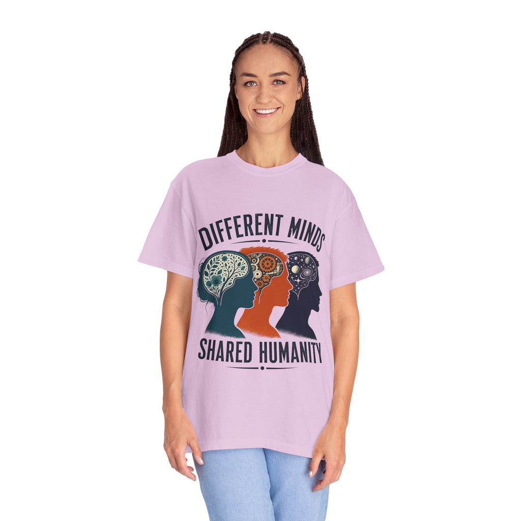 Different Minds Shared Humanity T-Shirt — Unity & Neurodiversity Awareness Tee