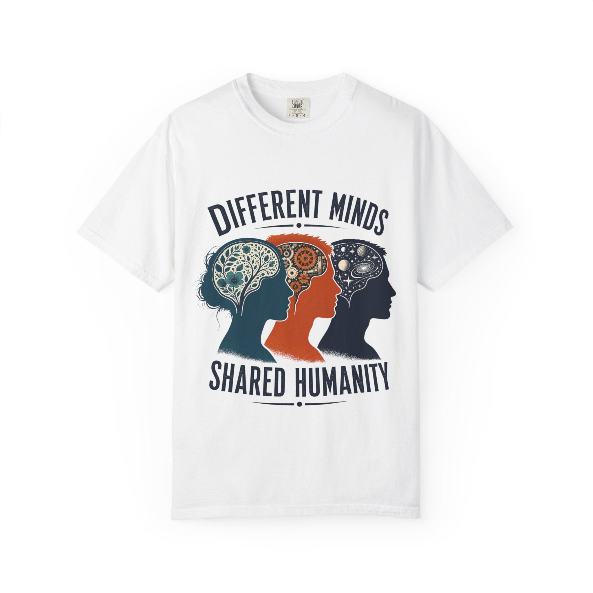 Different Minds Shared Humanity T-Shirt — Unity & Neurodiversity Awareness Tee