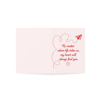 Romantic Paper Airplane Greeting Cards — "No matter where life takes us, my heart will always find you" (1/10/30/50 pcs)