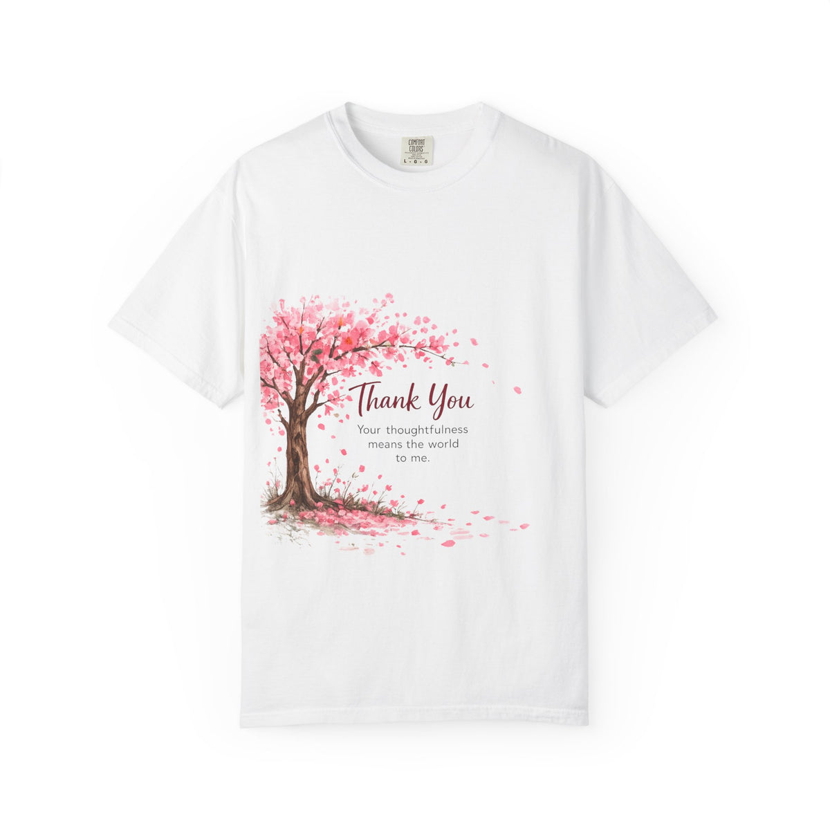 Thank You Cherry Blossom T-Shirt — Teacher Appreciation Floral Gratitude Tee
