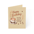 Happy Birthday Coffee Greeting Card — 'Good days start with gratitude and great coffee' (Single or Bulk Pack)