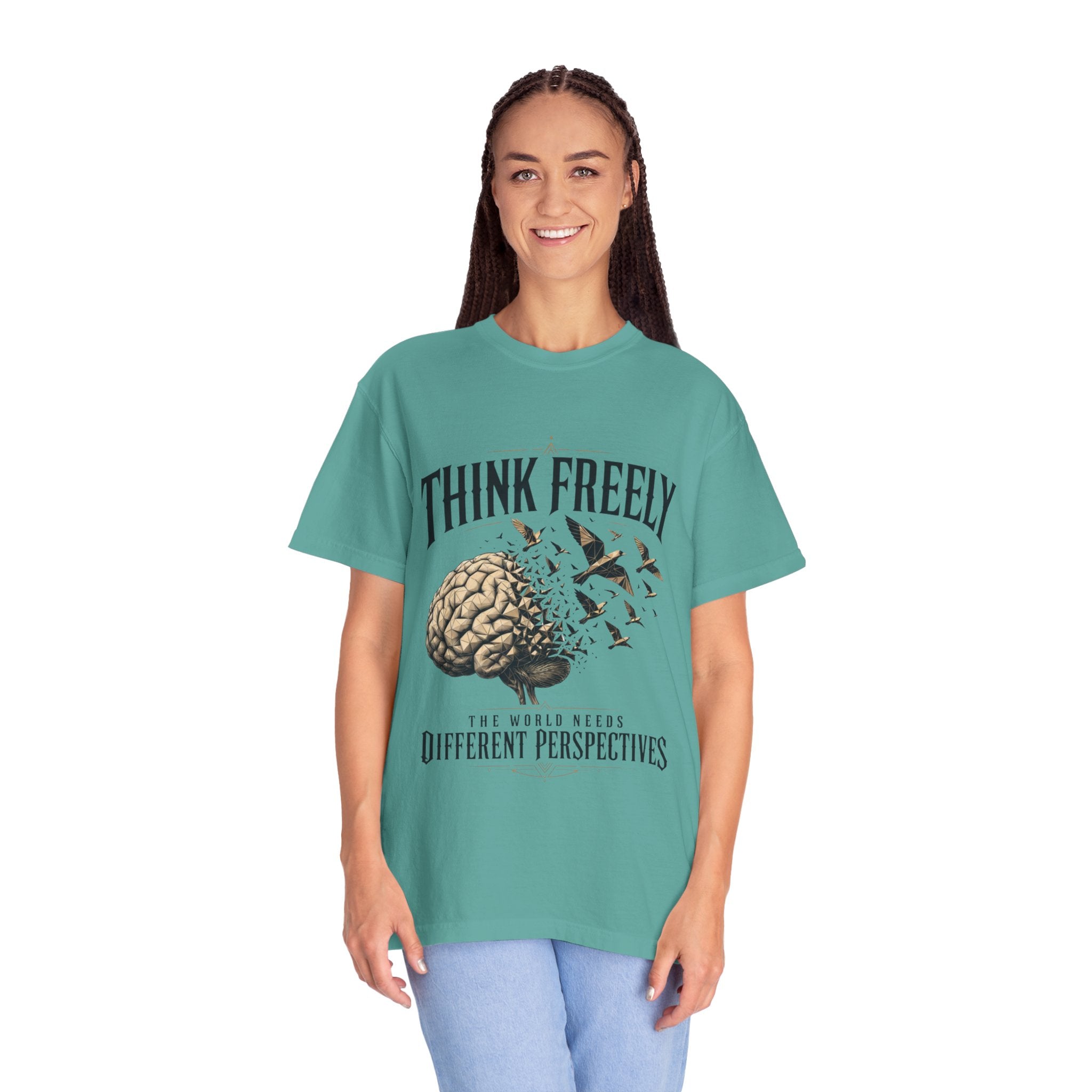 Think Freely T-Shirt — 'The World Keeps Different Perspectives' Graphic Tee