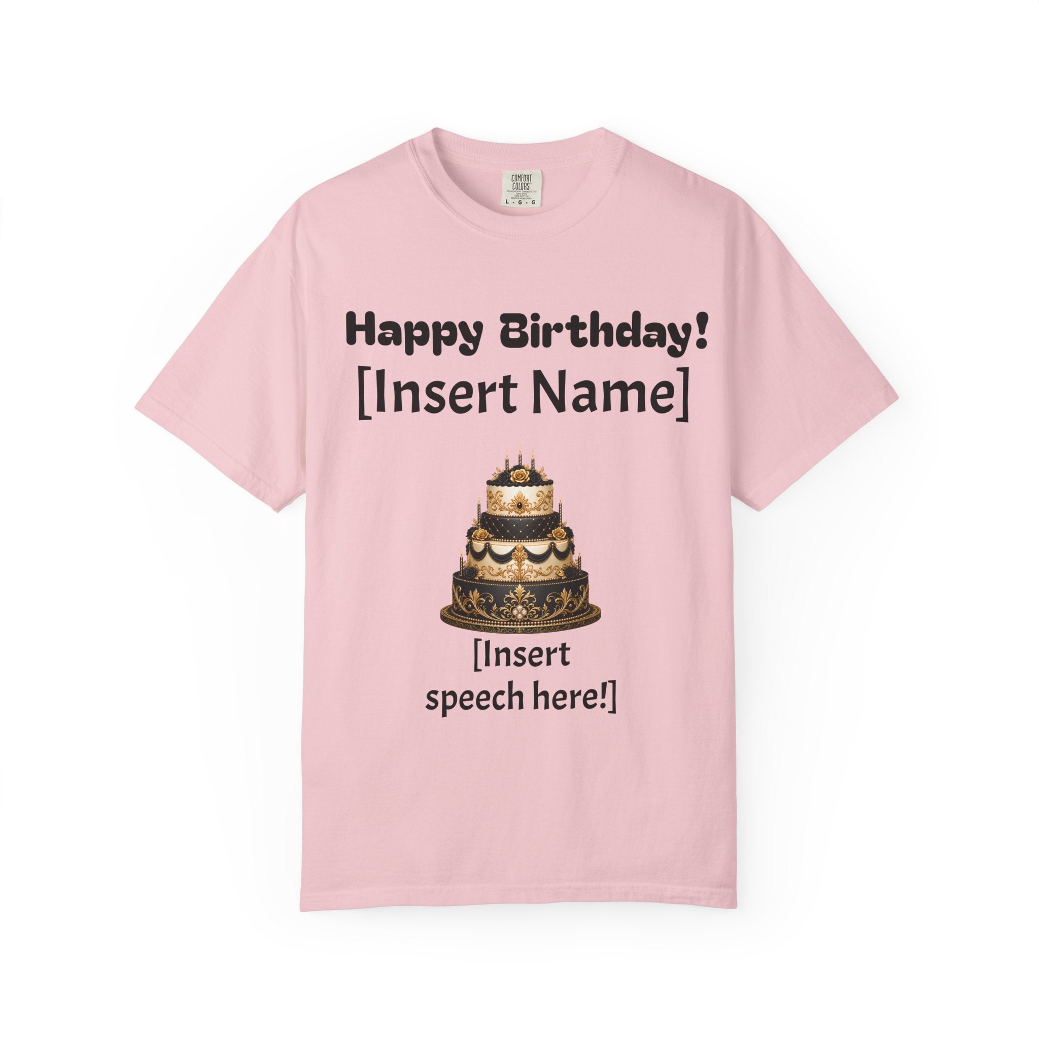 Birthday Cake Personalized T‑Shirt — "Happy Birthday! [Insert Name]" Customizable Tee