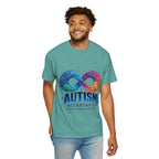 Autism Acceptance T-Shirt — Infinity Puzzle Rainbow Design