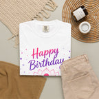 Happy Birthday Yoga Tee — Meditating Lotus Birthday Adult T-Shirt