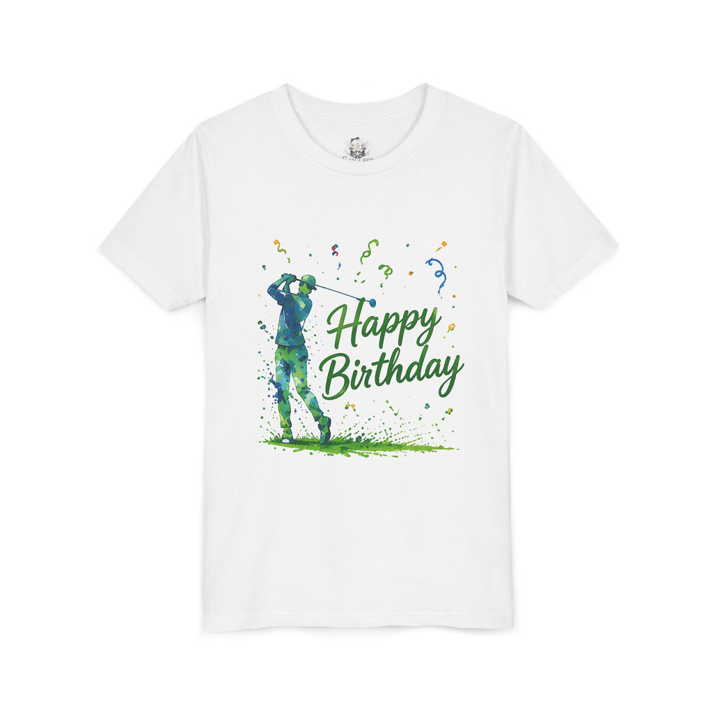 Youth Golf 'Happy Birthday' Tee — Kids Golf Birthday Shirt