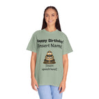 Birthday Cake Personalized T‑Shirt — "Happy Birthday! [Insert Name]" Customizable Tee