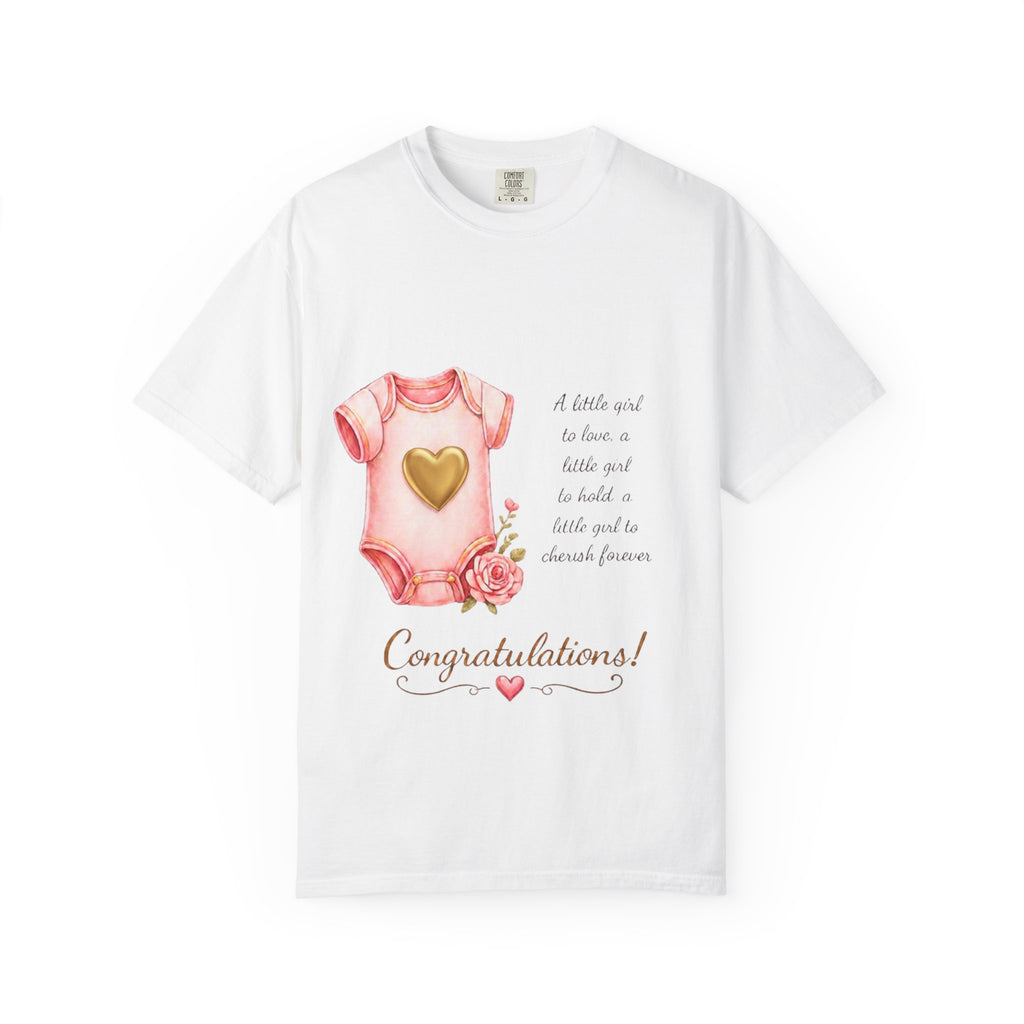 Baby Girl Announcement T-Shirt — “Congratulations!” Onesie Design