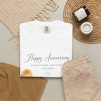 Anniversary Mountain Lake T-Shirt — "Happy Anniversary" Personalized Nature Tee