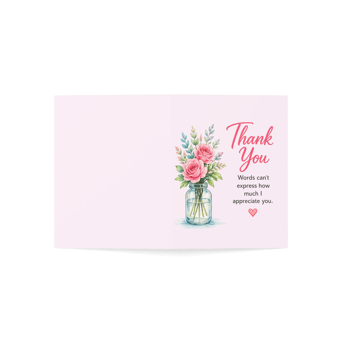 Thank You Greeting Cards — Floral Bouquet Appreciation Cards (Pack of 1, 10, 30, 50)