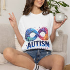 Autism Acceptance T-Shirt — Infinity Puzzle Rainbow Design