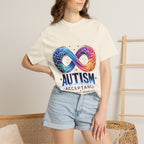 Autism Acceptance T-Shirt — Infinity Puzzle Rainbow Design