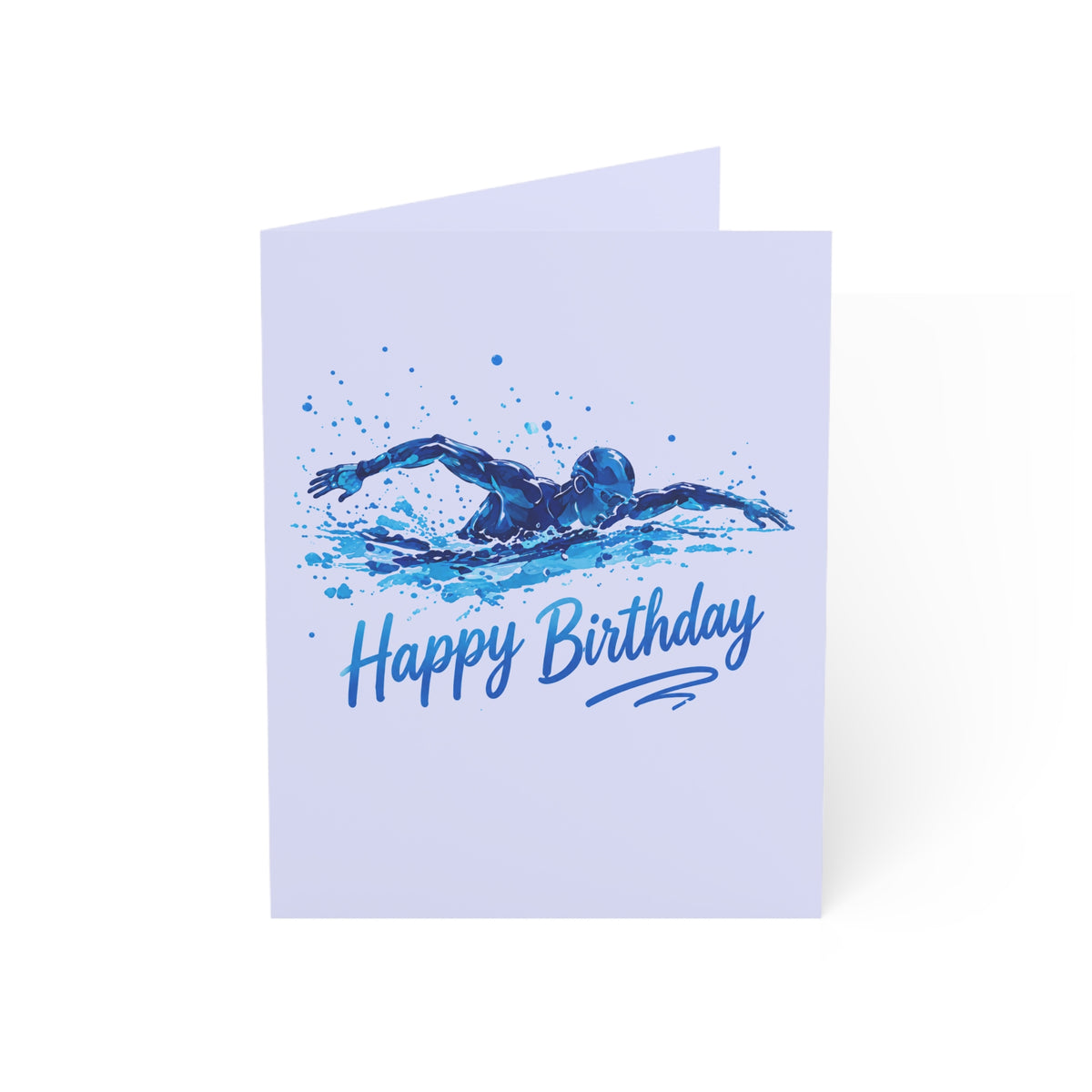 Swimmer 'Happy Birthday' Greeting Card