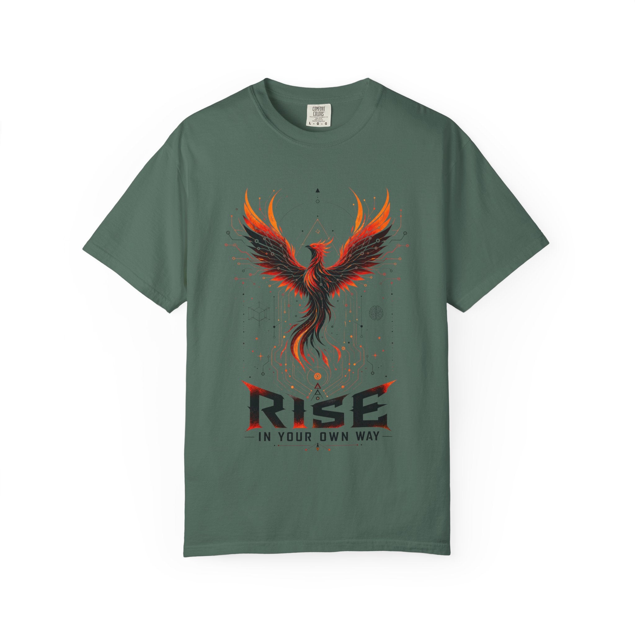 Phoenix Rise T-Shirt — "Rise In Your Own Way" Inspirational Graphic Tee