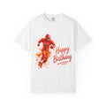 Birthday Football Adult T-Shirt — Happy Birthday Grunge Player Tee