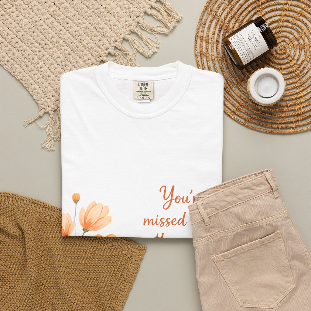 T-Shirt — "You’re Missed More Than You Know" Floral Sympathy Tee