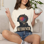 Authentic Is Beautiful Graphic T-Shirt — Pride Rainbow Mind Empowerment Tee